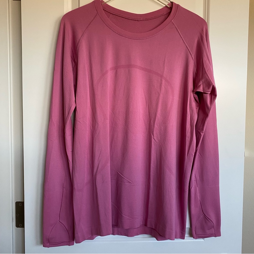Lululemon Swiftly Tech 2.0 Long Sleeve Pink Blossom Size 14